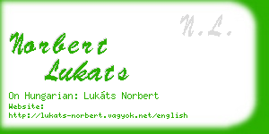 norbert lukats business card